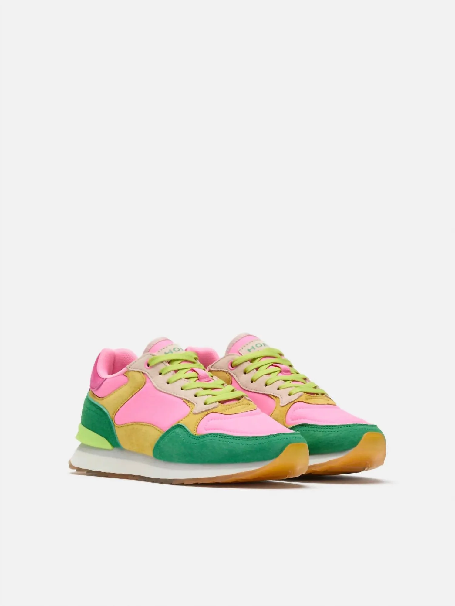 Women's Santa Marta Sneaker In Bright Pink/lime Green,/clover Green/mustard Tones