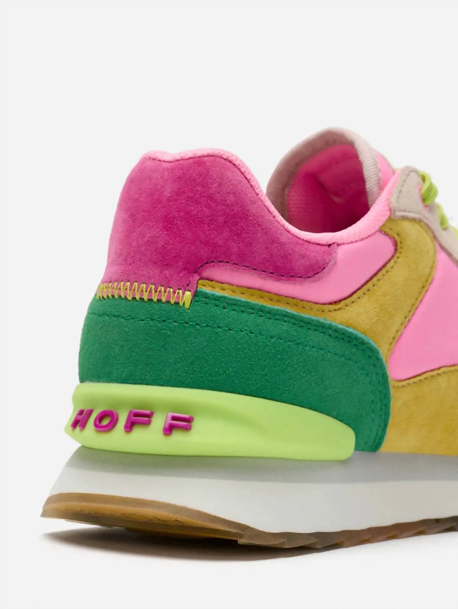 Women's Santa Marta Sneaker In Bright Pink/lime Green,/clover Green/mustard Tones