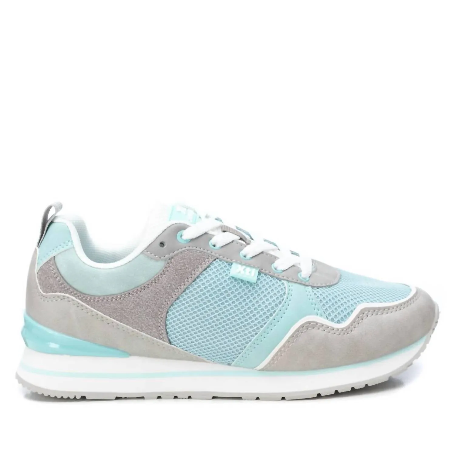 Women's Sneakers In Aqua With Grey Accent