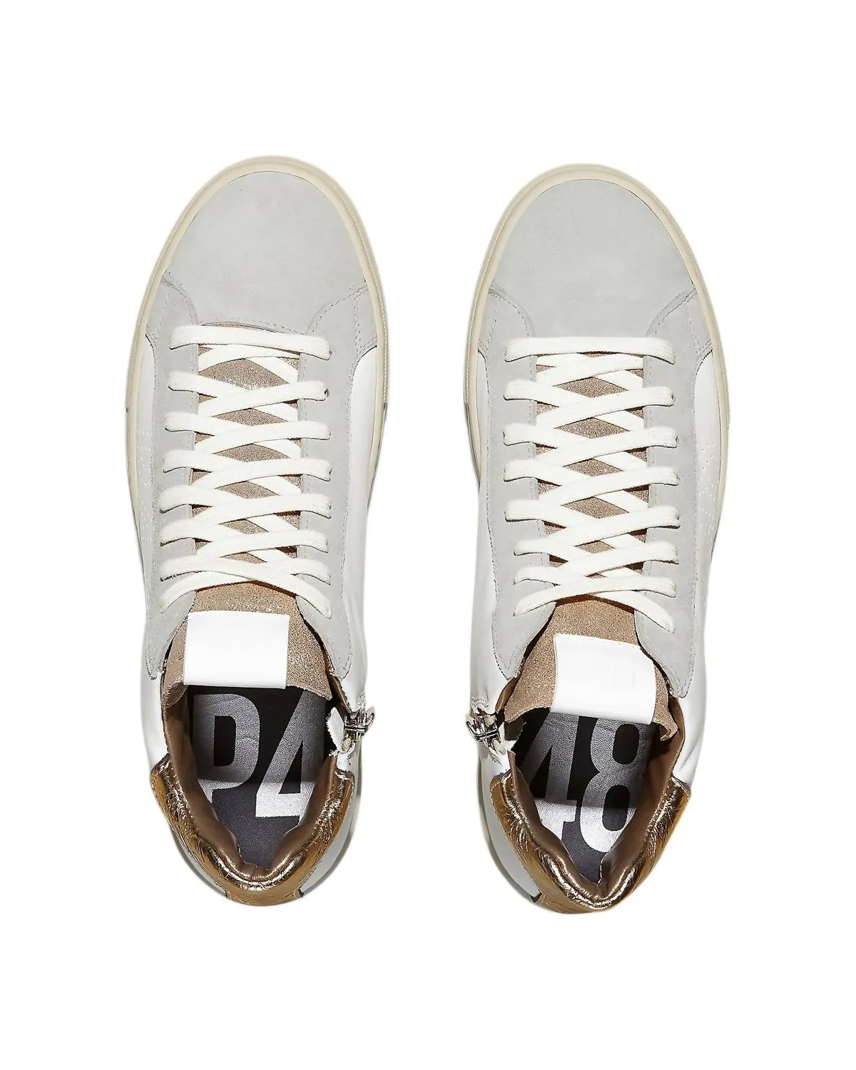 Women's Thea Mid Millenium Sneakers In White/ Light Beige