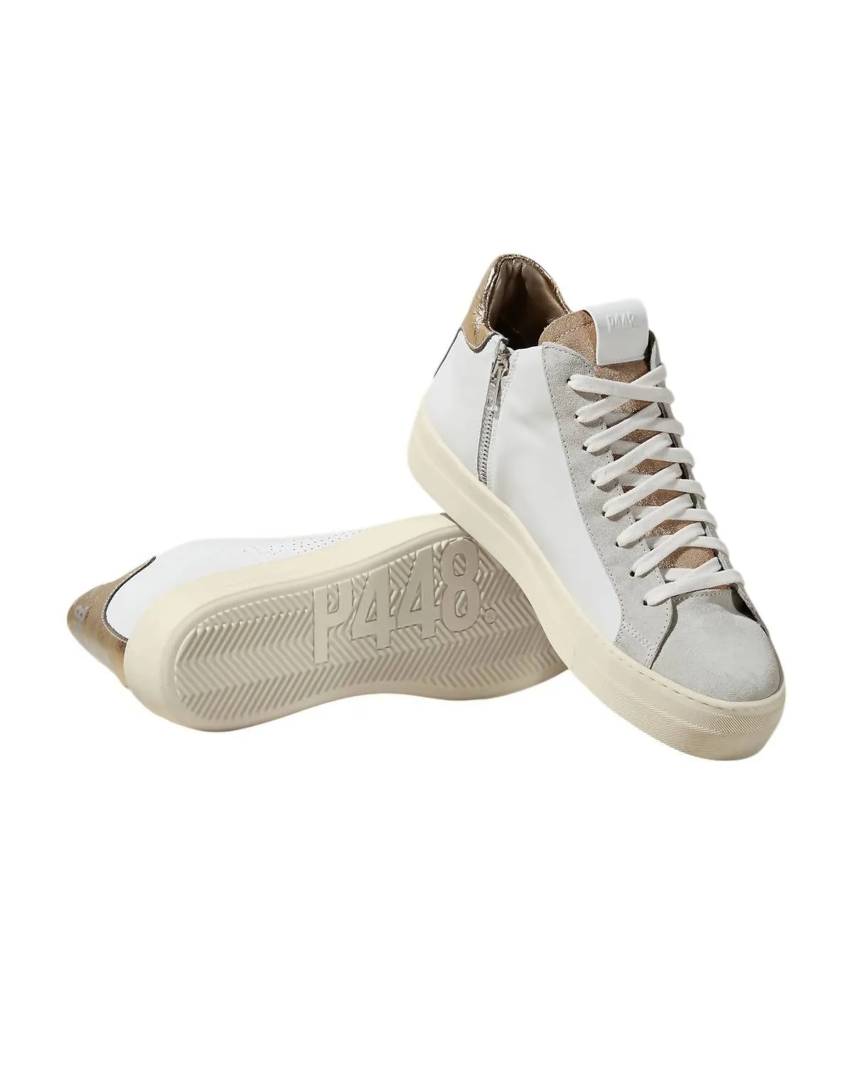 Women's Thea Mid Millenium Sneakers In White/ Light Beige