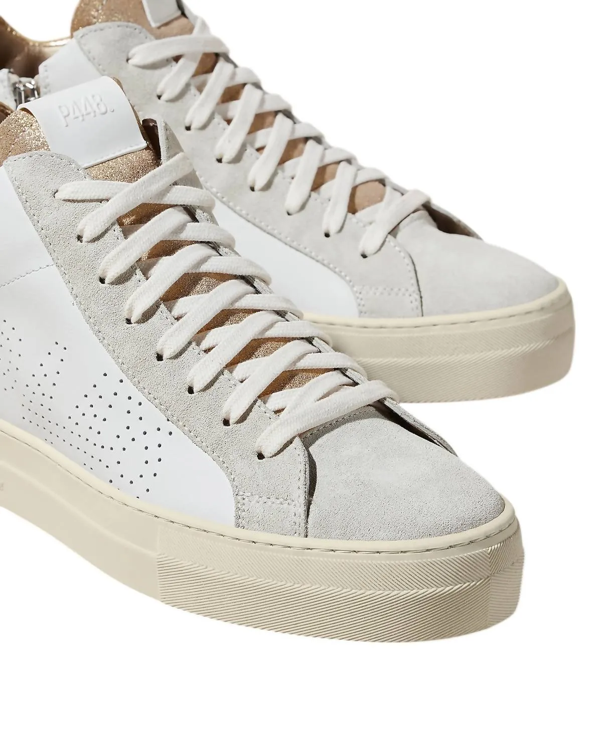 Women's Thea Mid Millenium Sneakers In White/ Light Beige