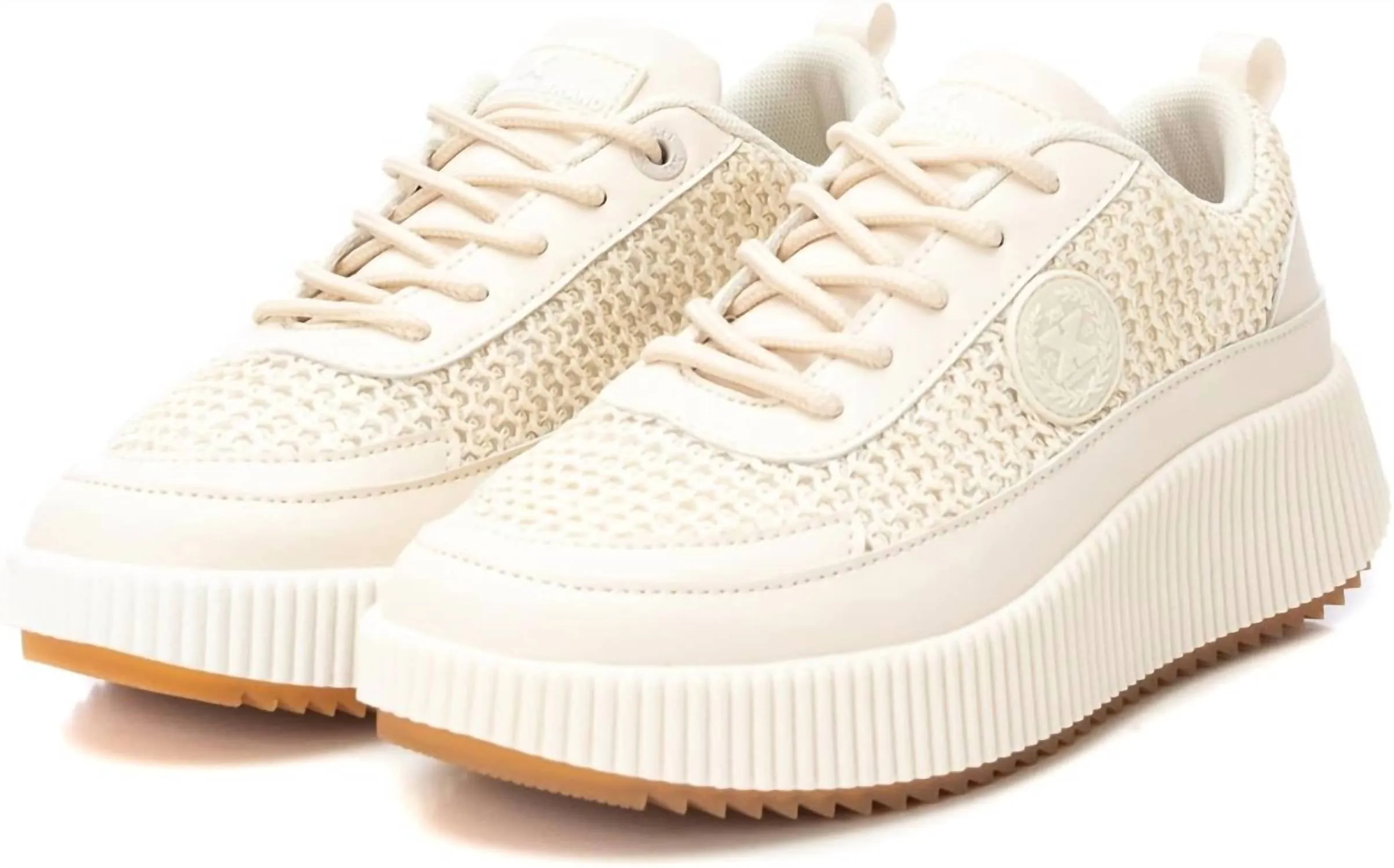 Women's Trainer Sneakers In Beige