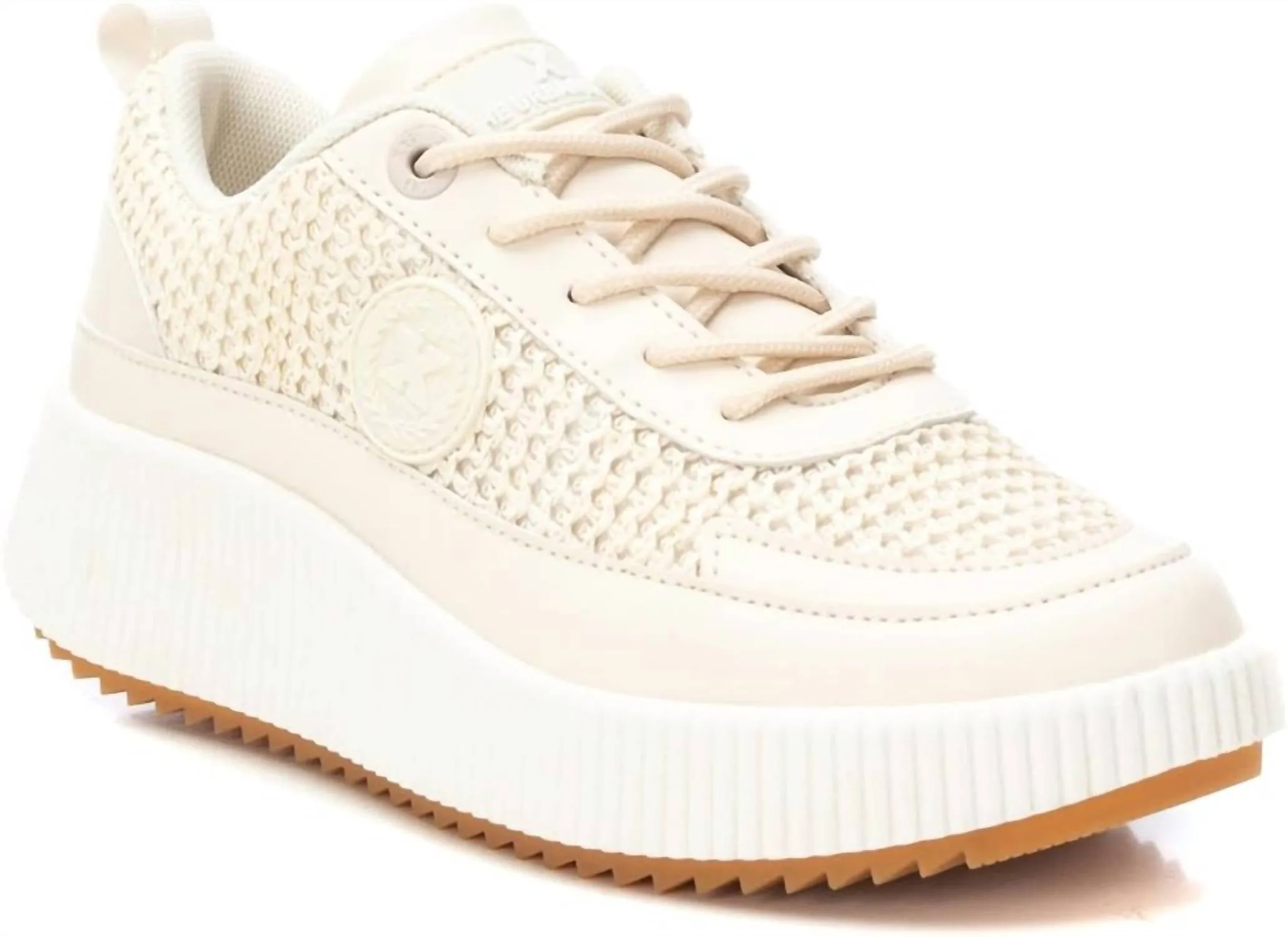 Women's Trainer Sneakers In Beige