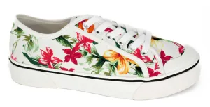 Women's Waiting List Floral Sneakers In White