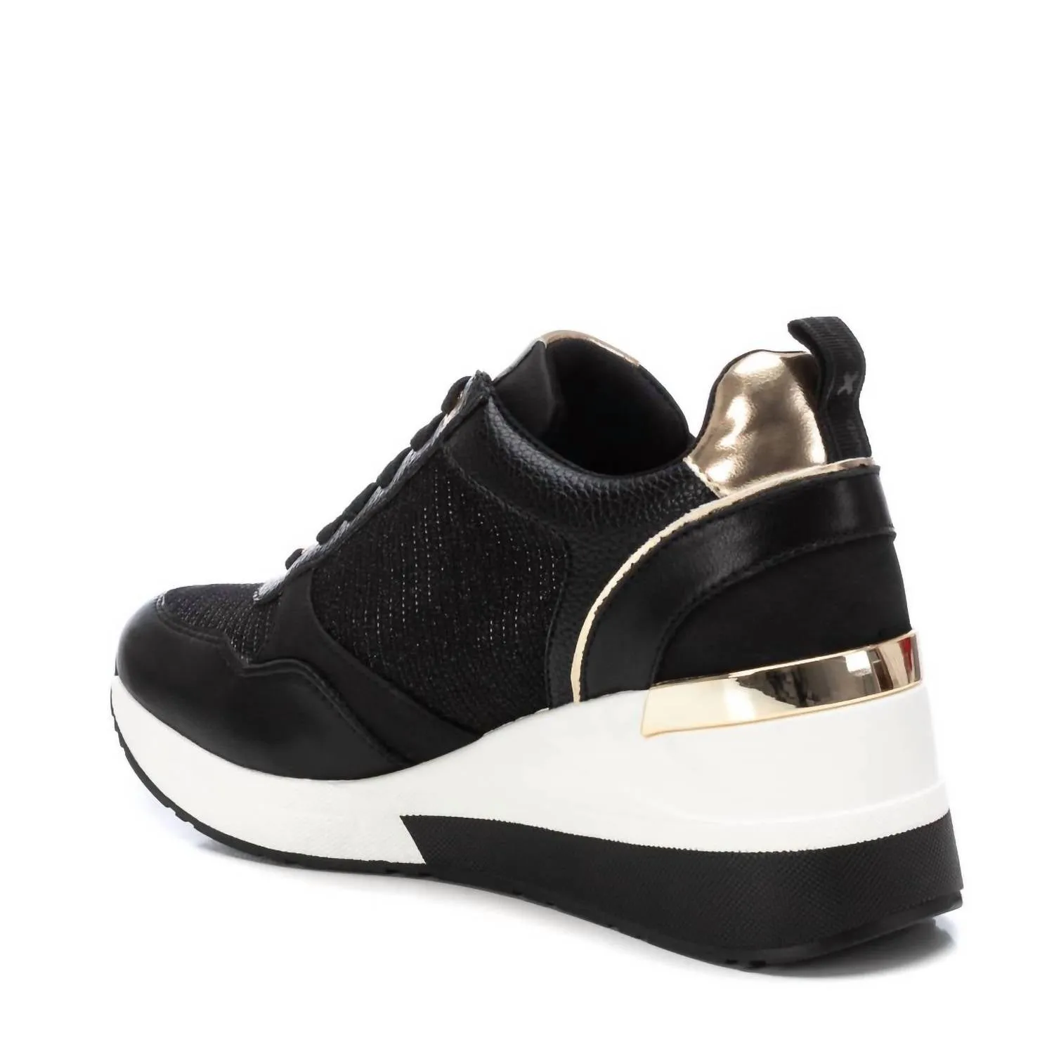 Women's Wedge Fashion Sneakers In Black