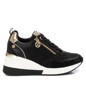 Women's Wedge Fashion Sneakers In Black