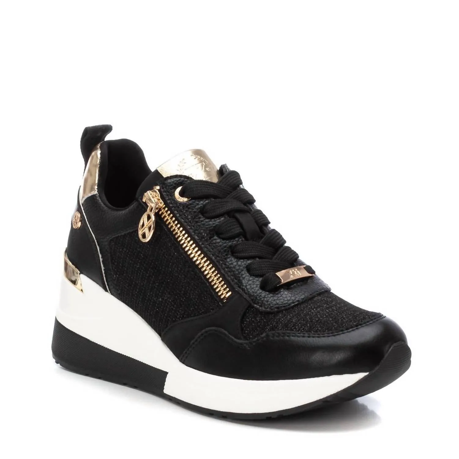Women's Wedge Fashion Sneakers In Black