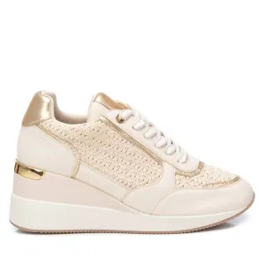 Women's Wedge Sneakers In Beige