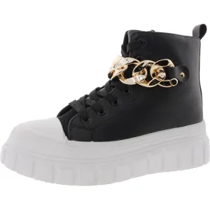 Womens Zipper Faux Leather Casual And Fashion Sneakers
