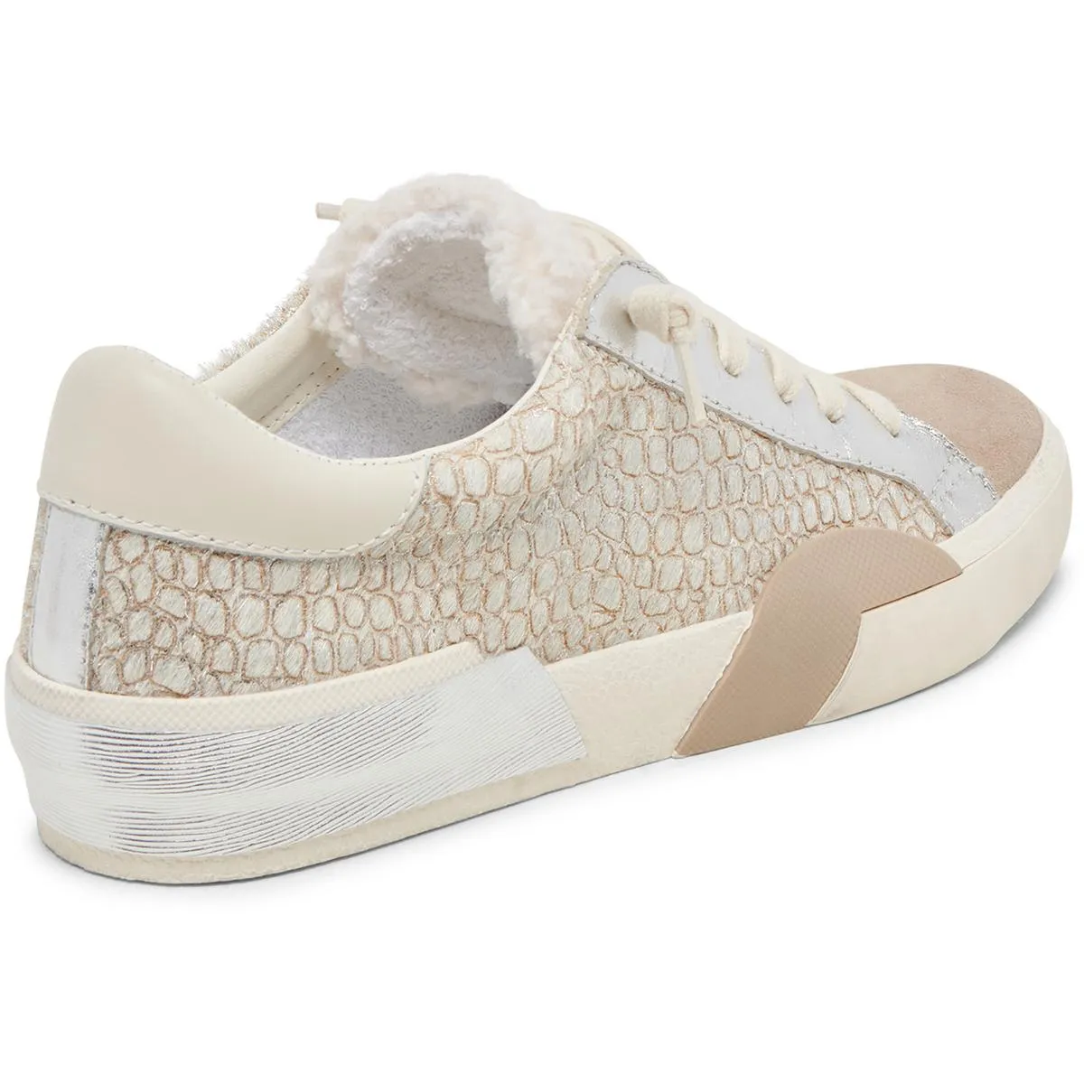 Zina Plush Womens Lace-Up Suede Casual And Fashion Sneakers